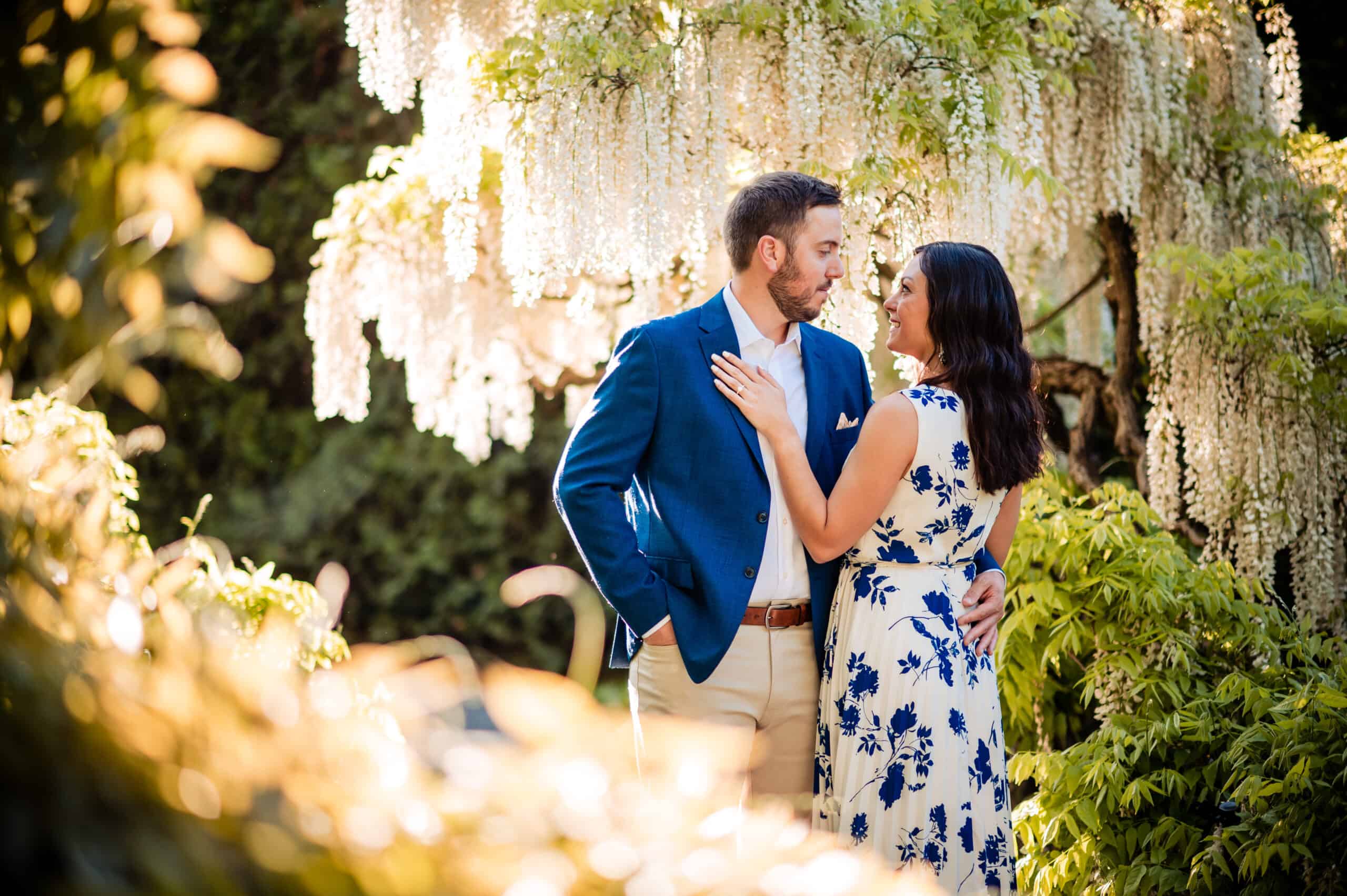 longwood gardens engagement photo shoot