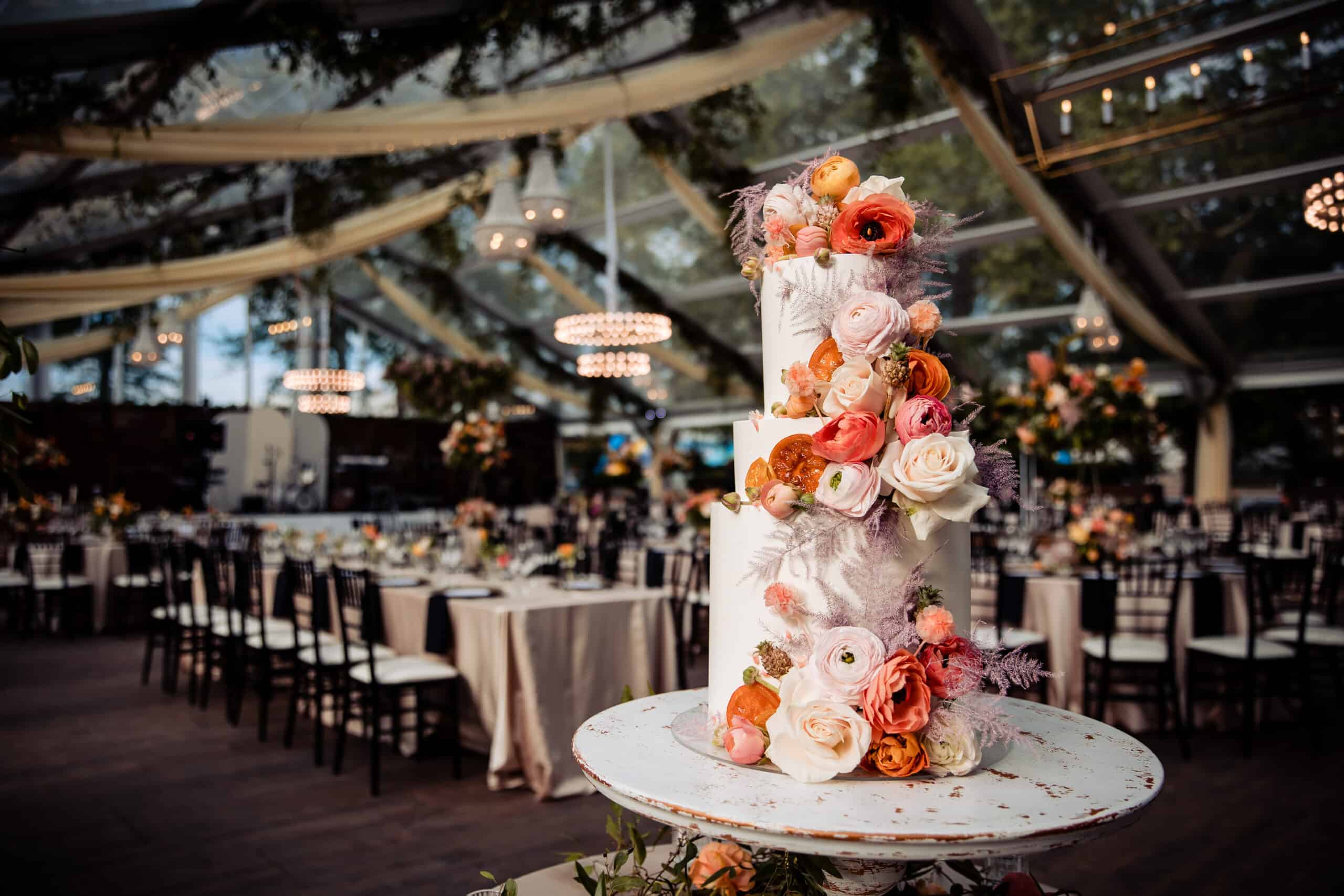 Beautiful cake at Franklin's View wedding venue