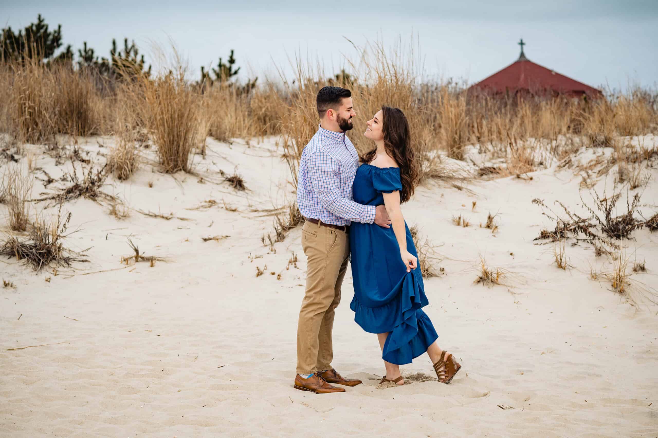 Engagement photos on the Jersey Shore