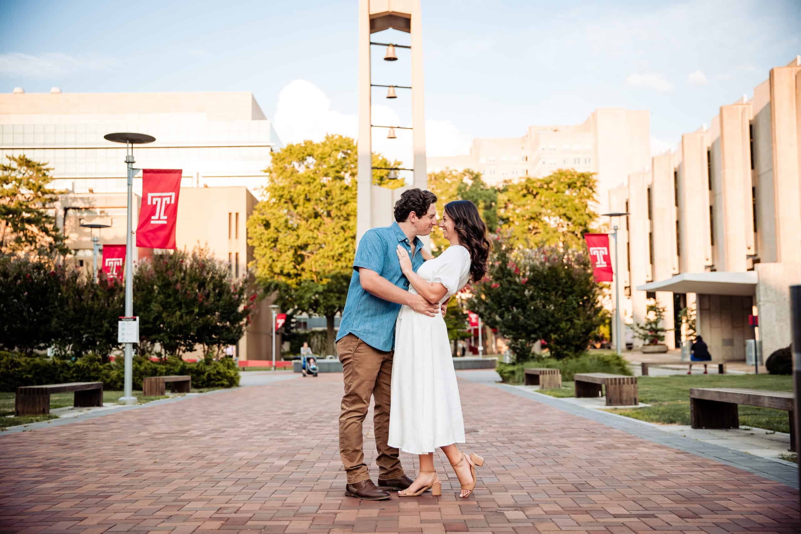 Take your engagement photos at the college campus where you met.